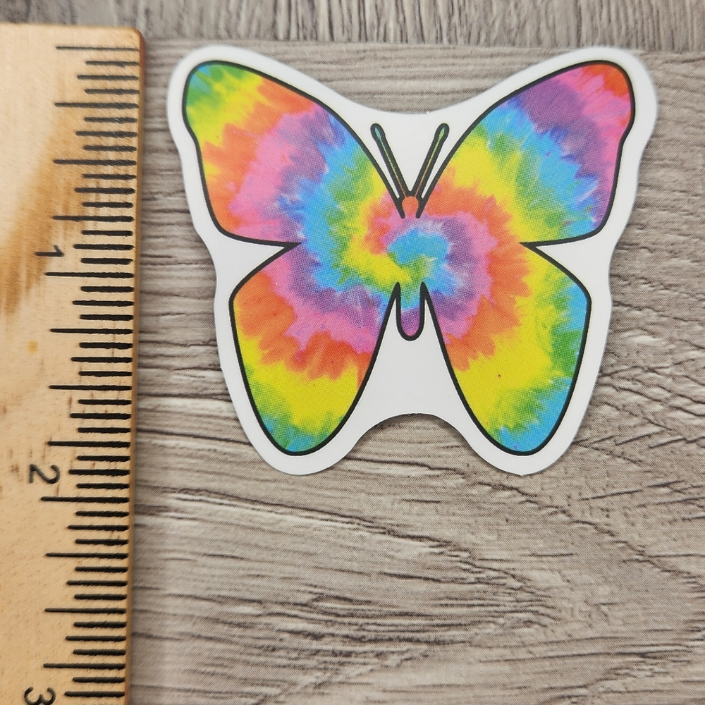 10/$10 Sticker Butterfly Tie Dye Groovy Hippie 70s Vibe Colorful